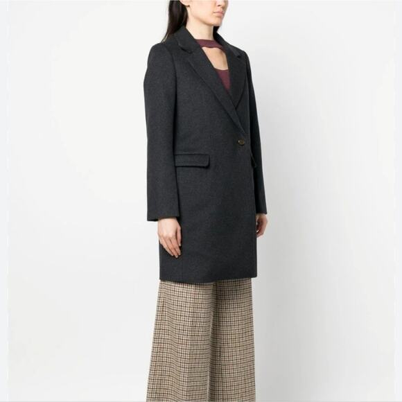 NEW Scotch & Soda Single Breasted Mid Length Wool Blend Coat - Picture 3 of 12